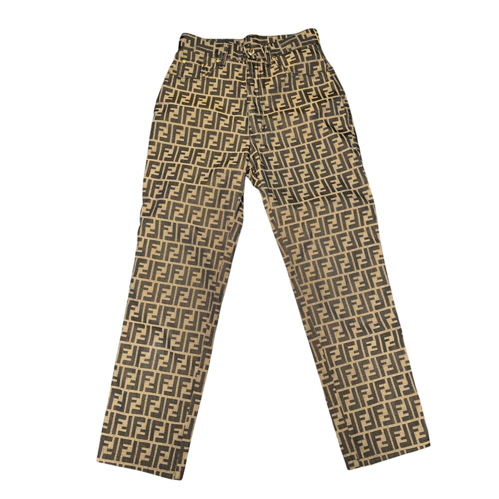 Fendi Vintage Women's Zucca Pants Size 2